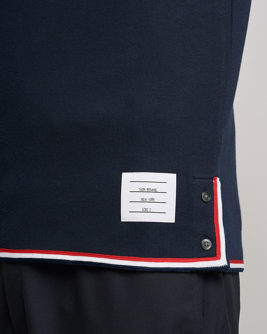 Herre | T-Shirts | Thom Browne | Long Sleeve Interlock T-Shirt Navy