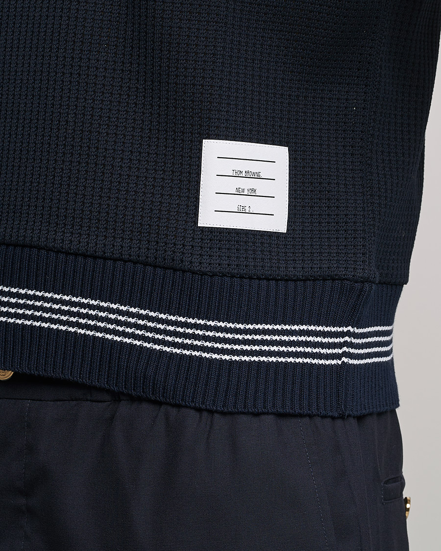 Herre | Pikéer | Thom Browne | Rib Cuff Polo Navy