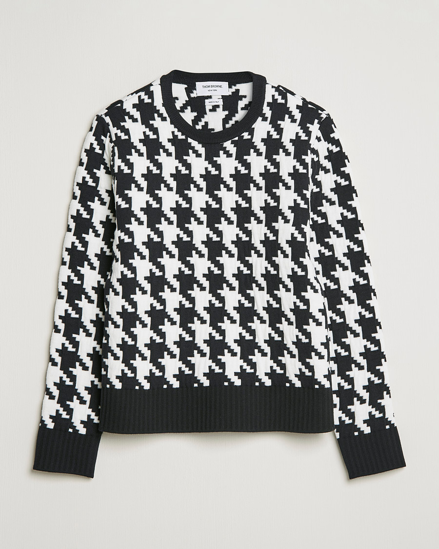 Herre | Gensere | Thom Browne | Houndstooth Jacquard Sweater Black/White