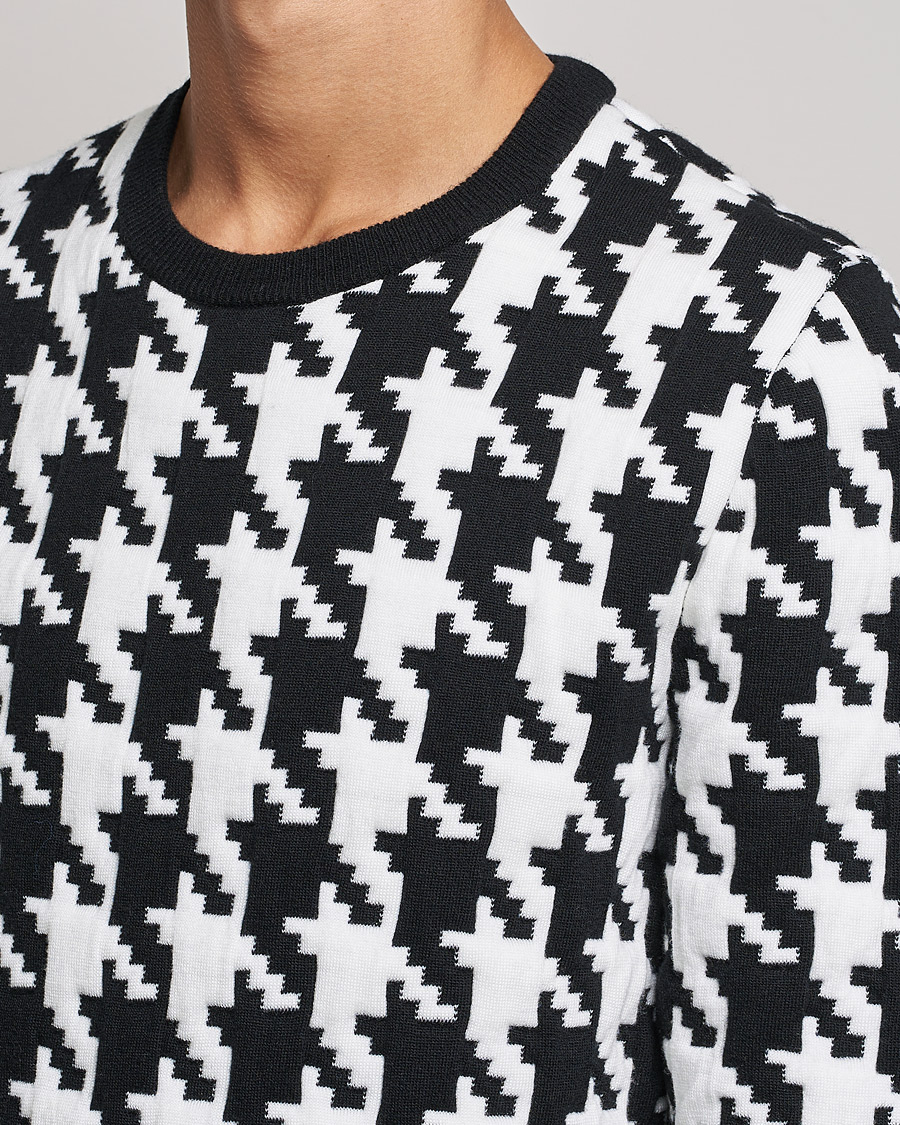 Herre | Gensere | Thom Browne | Houndstooth Jacquard Sweater Black/White