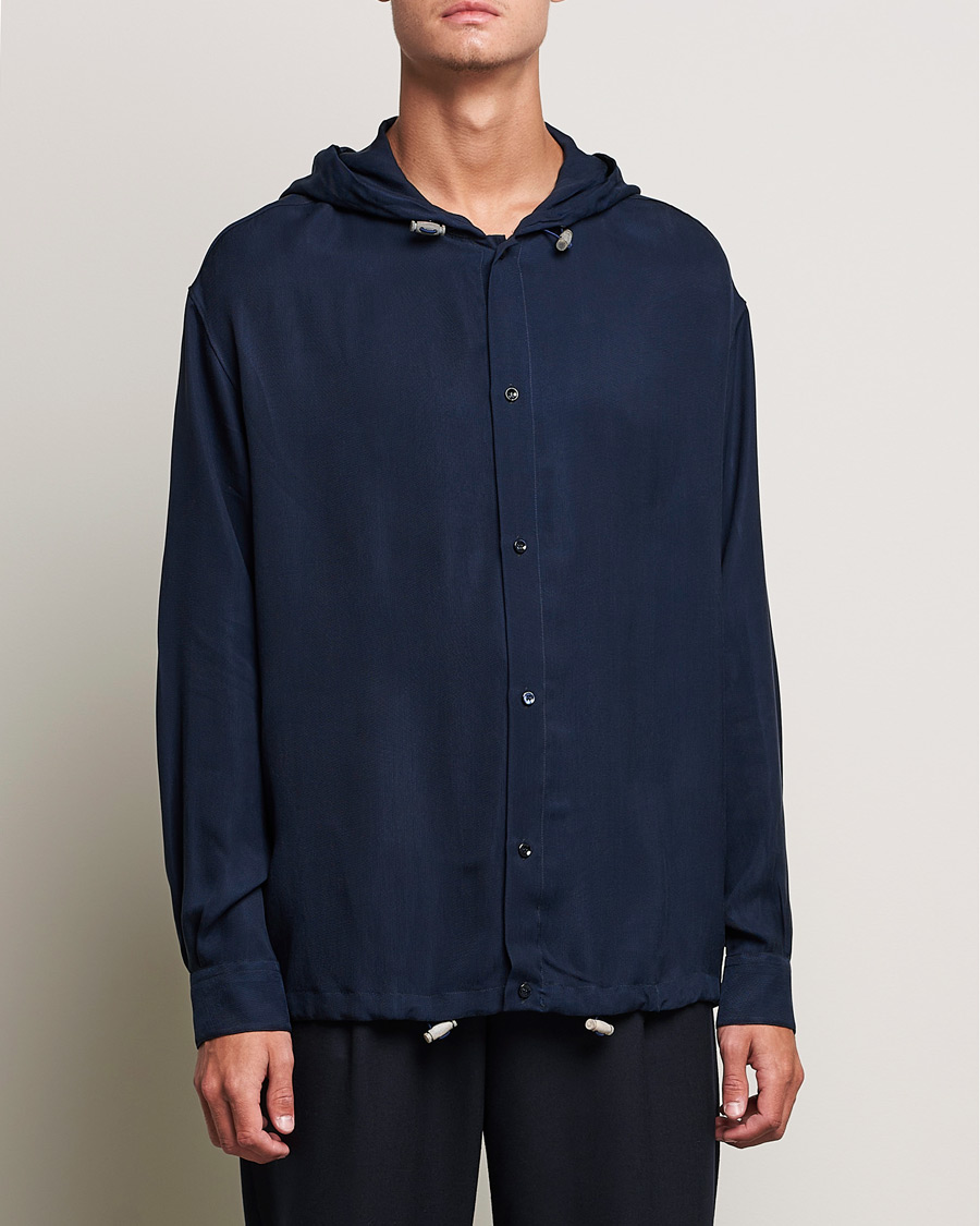 Herre | Jakker | Giorgio Armani | Hooded Lightweight Jacket Night Sky