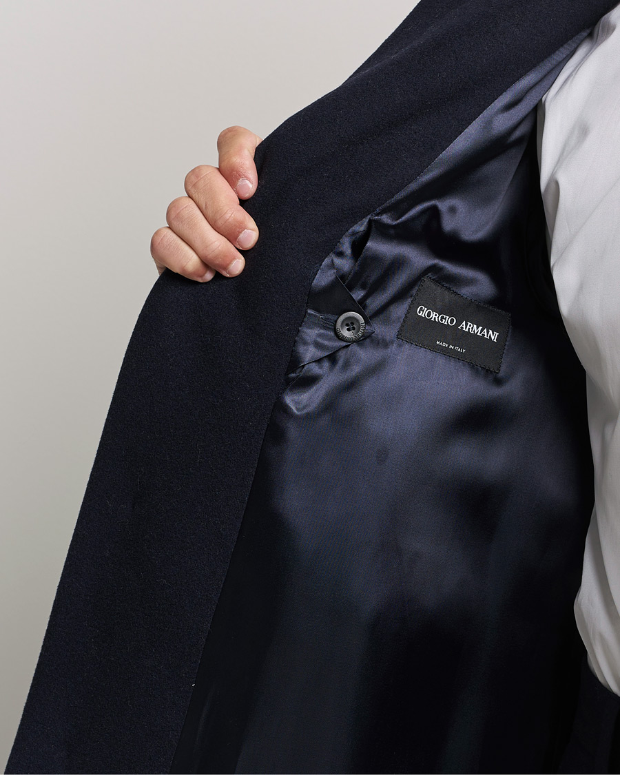 Herre | Jakker | Giorgio Armani | Cashmere Blend Coat Navy
