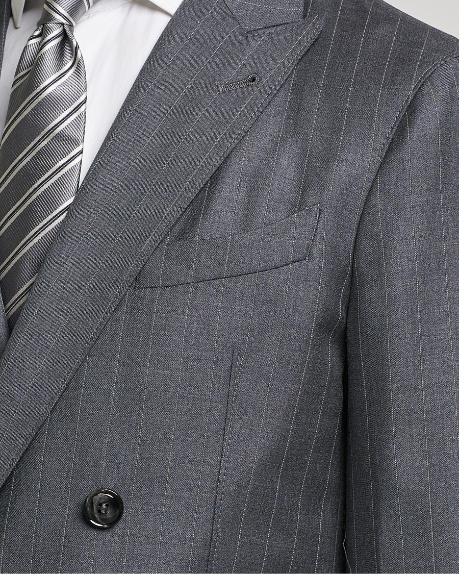 Herre | Dresser | Giorgio Armani | Pinstripe Double Breasted Suit Grey