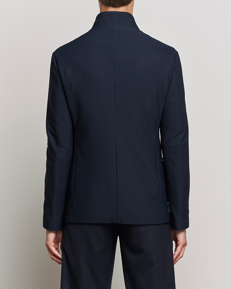 Herre | Dressjakker | Giorgio Armani | Technical Mesh Zip Blazer Navy