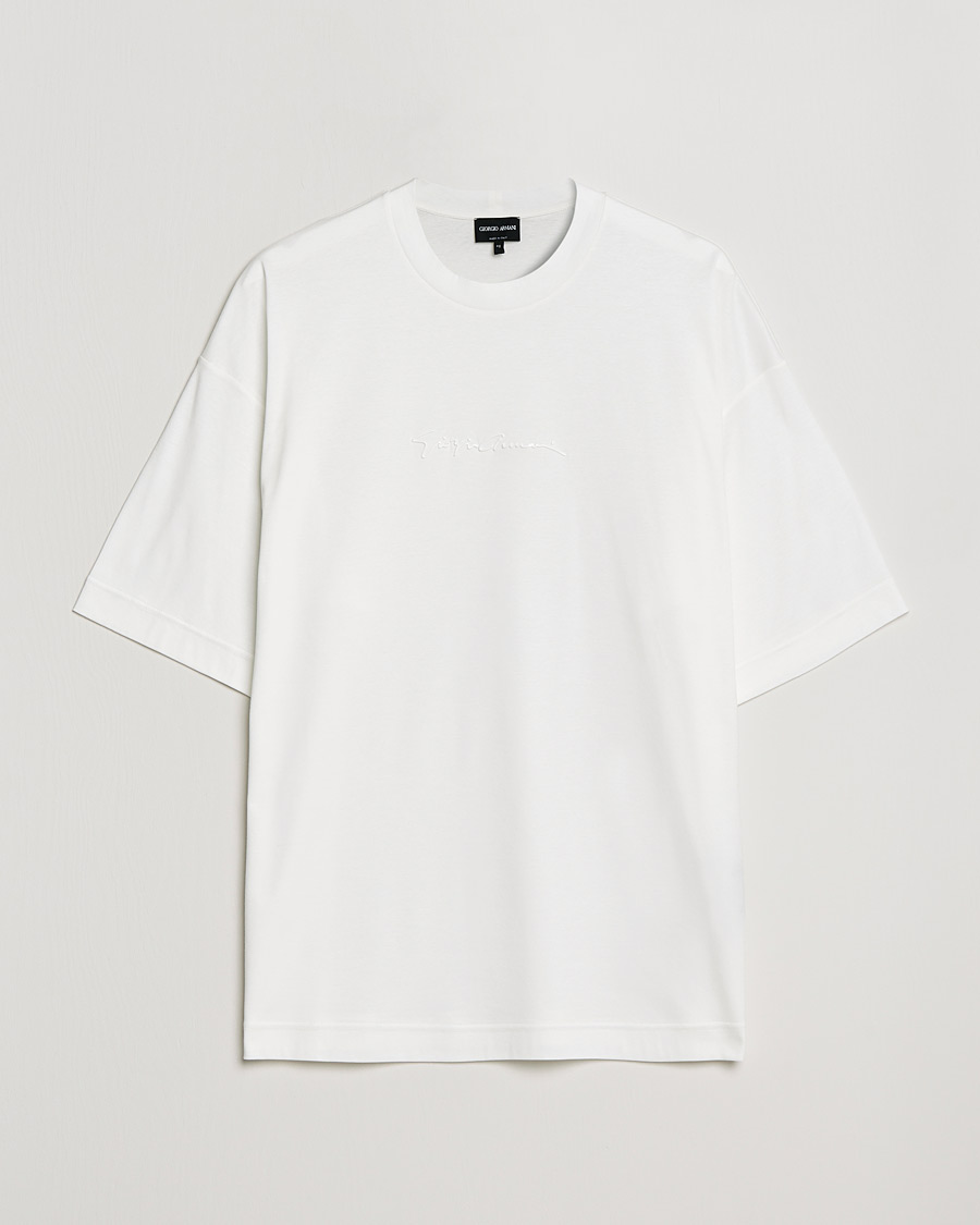 Herre |  | Giorgio Armani | Short Sleeve Signature T-Shirt White