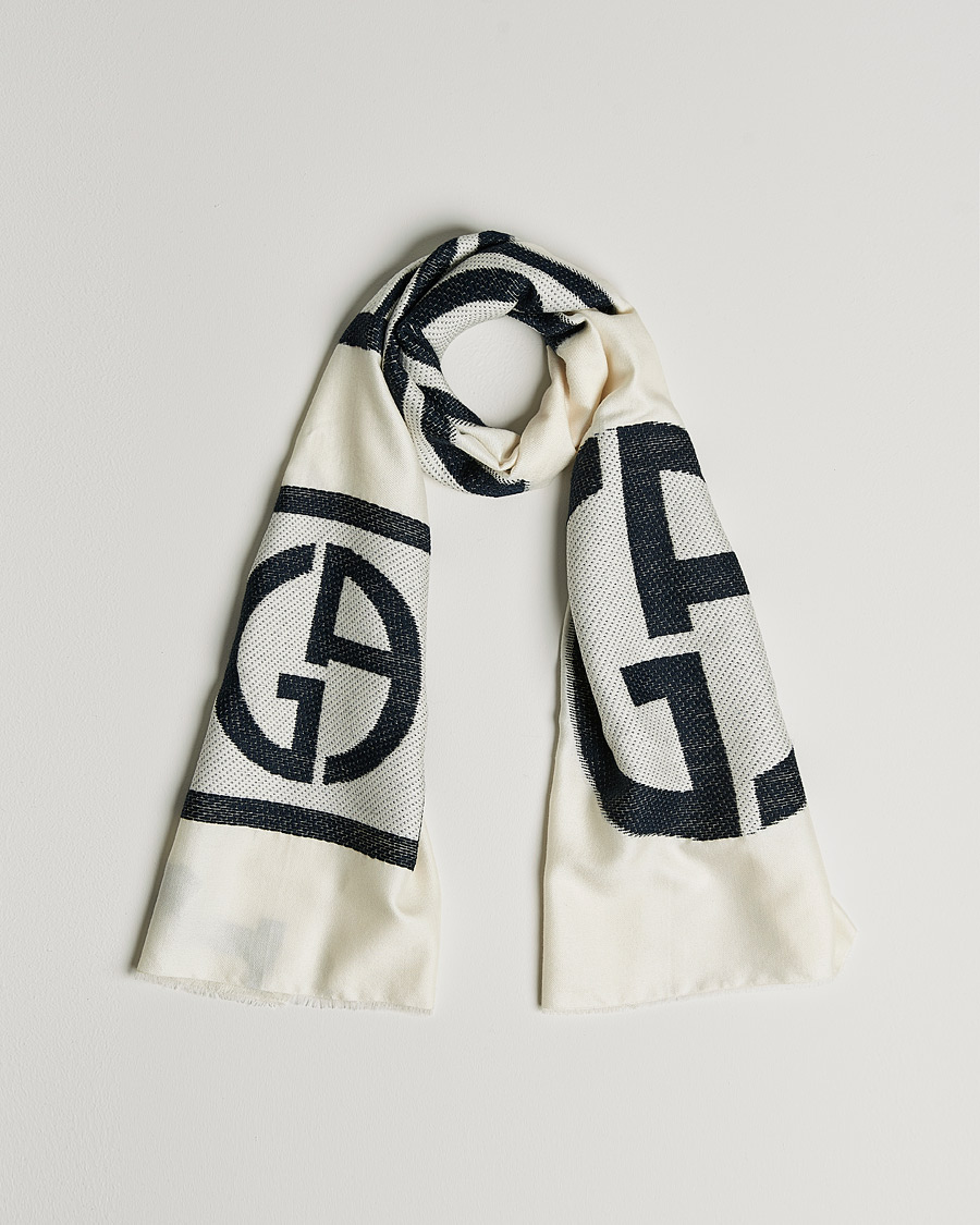Herre | Giorgio Armani Cashmere/Silk Scarf White | Giorgio Armani | Cashmere/Silk Scarf White