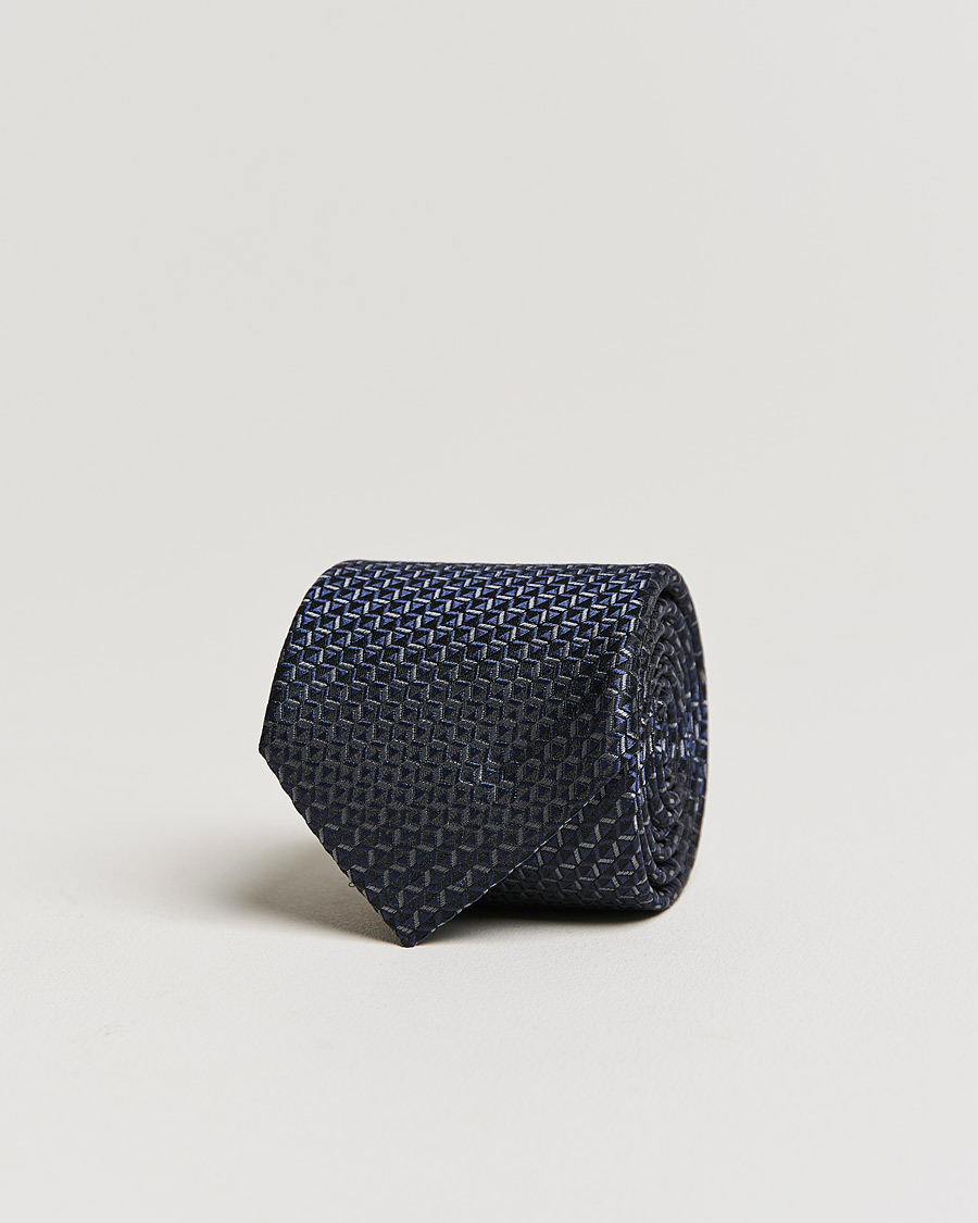 Herre | Giorgio Armani Woven Jacquard Silk Tie Navy | Giorgio Armani | Woven Jacquard Silk Tie Navy