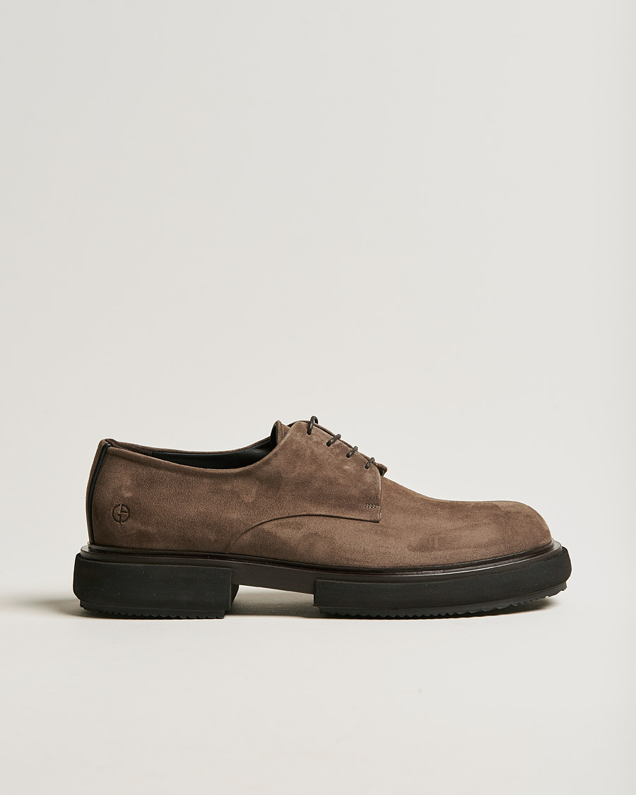 Herre | Giorgio Armani Plain Derbies Sand Suede | Giorgio Armani | Plain Derbies Sand Suede