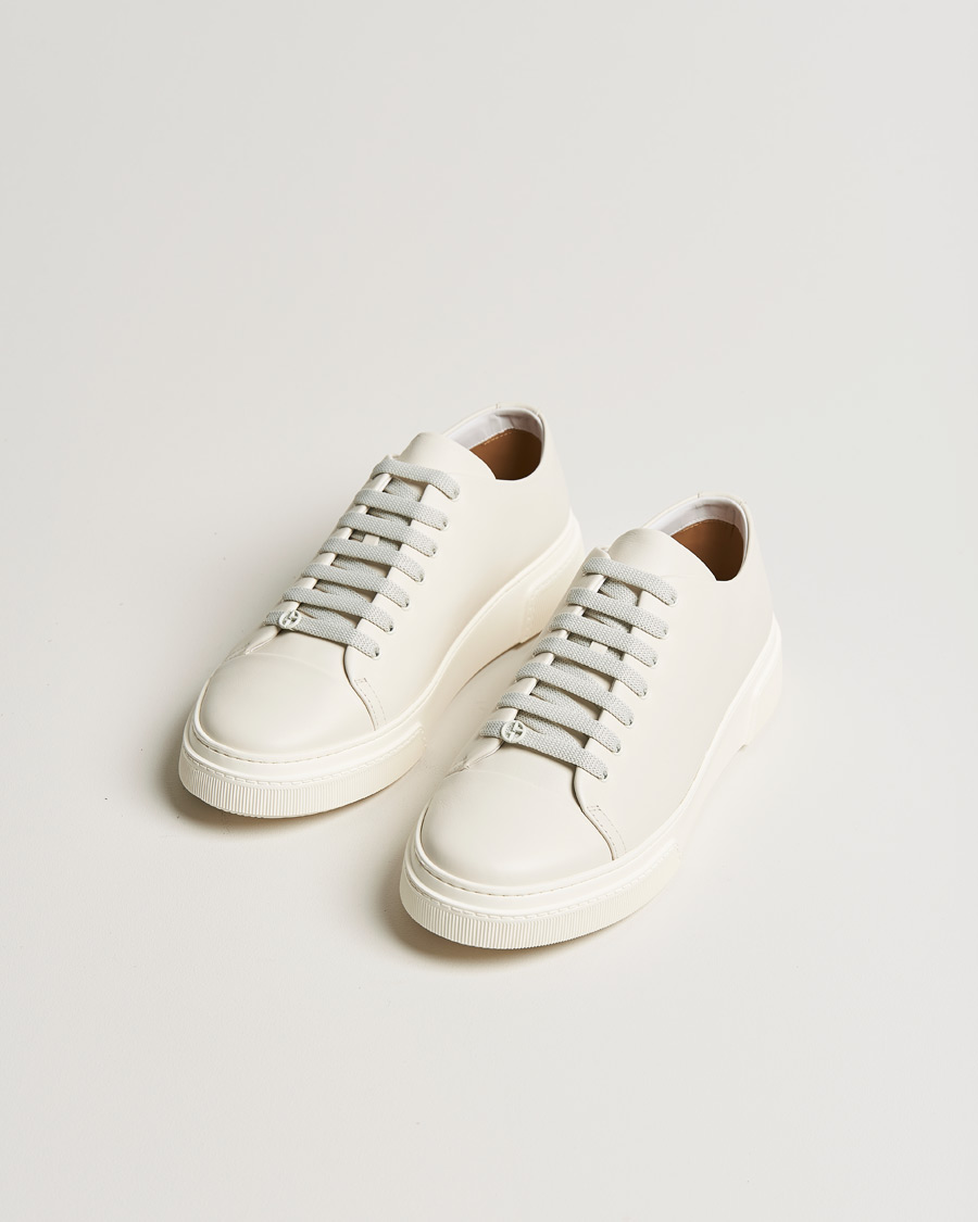 Herre | Hvite sneakers | Giorgio Armani | Plain Sneakers Off White