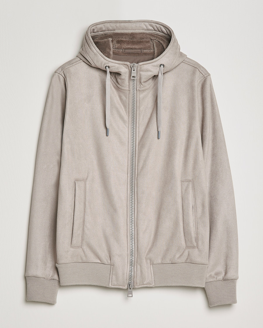 Herre | Jakker | Herno | Faux Suede Jacket Light Grey