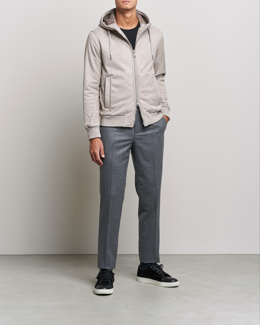 Herre | Jakker | Herno | Faux Suede Jacket Light Grey