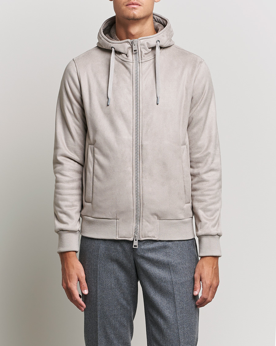 Herre | Jakker | Herno | Faux Suede Jacket Light Grey
