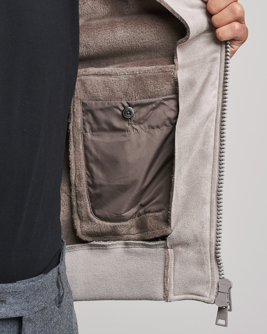 Herre | Jakker | Herno | Faux Suede Jacket Light Grey