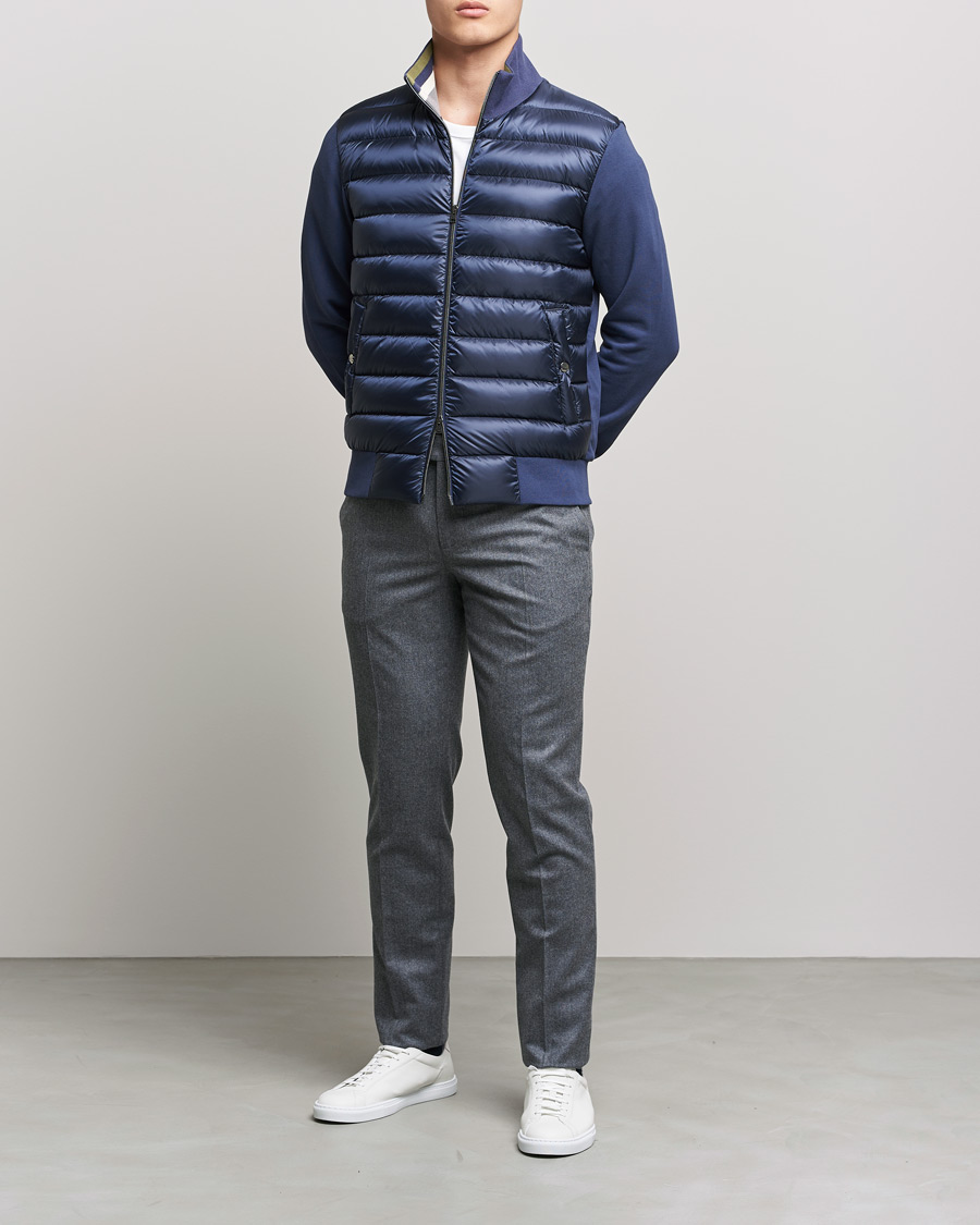 Herre | Jakker | Herno | Jersey Hybrid Jacket Navy