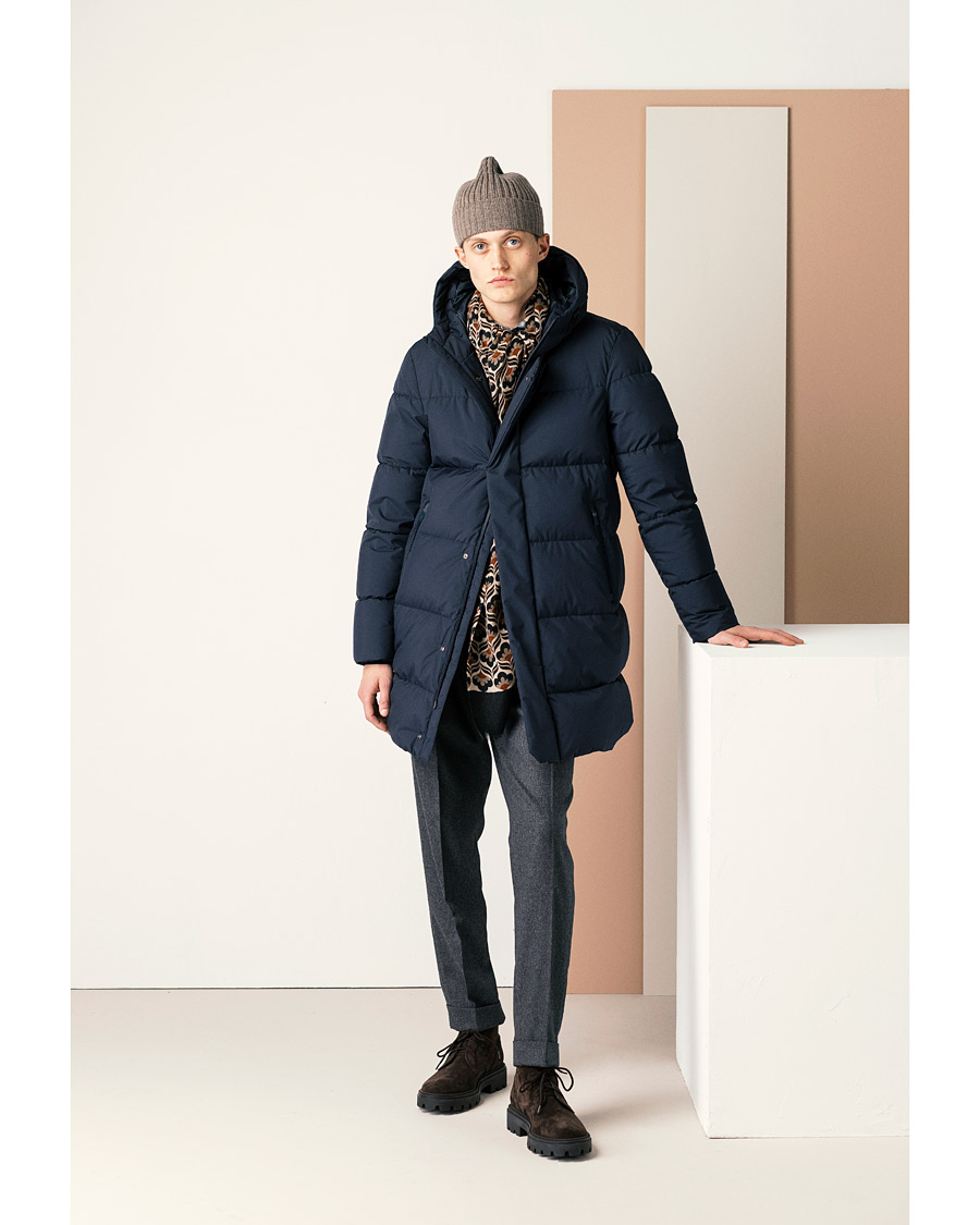 Herre | Jakker | Herno | Laminar Hooded Down Parka Navy