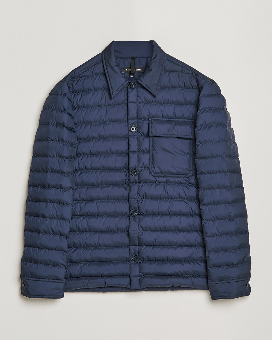Herre | Skjorter | J.Lindeberg | Gorman Quilted Overshirt Navy