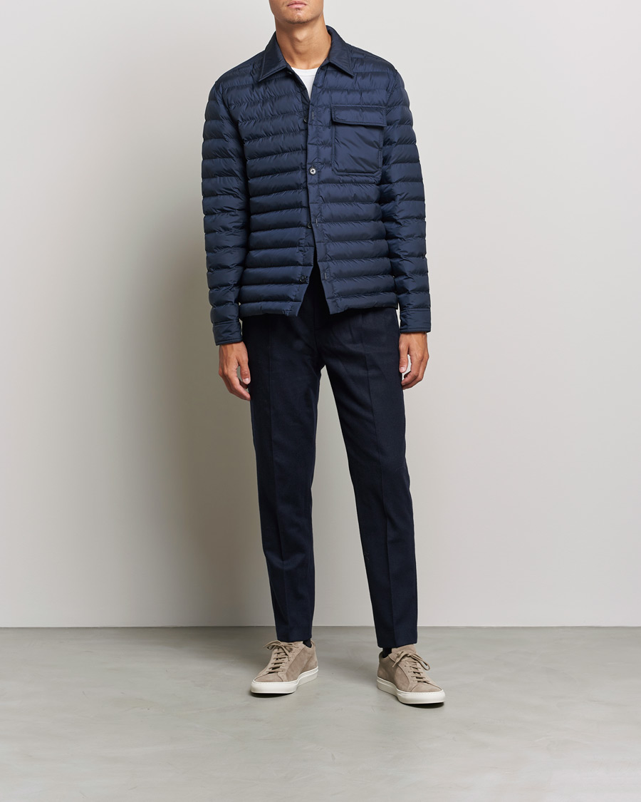 Herre | Skjorter | J.Lindeberg | Gorman Quilted Overshirt Navy