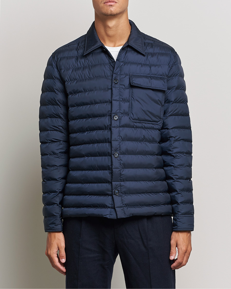 Herre | Skjorter | J.Lindeberg | Gorman Quilted Overshirt Navy
