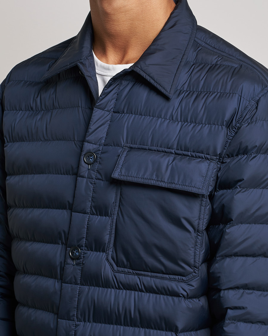 Herre | Skjorter | J.Lindeberg | Gorman Quilted Overshirt Navy