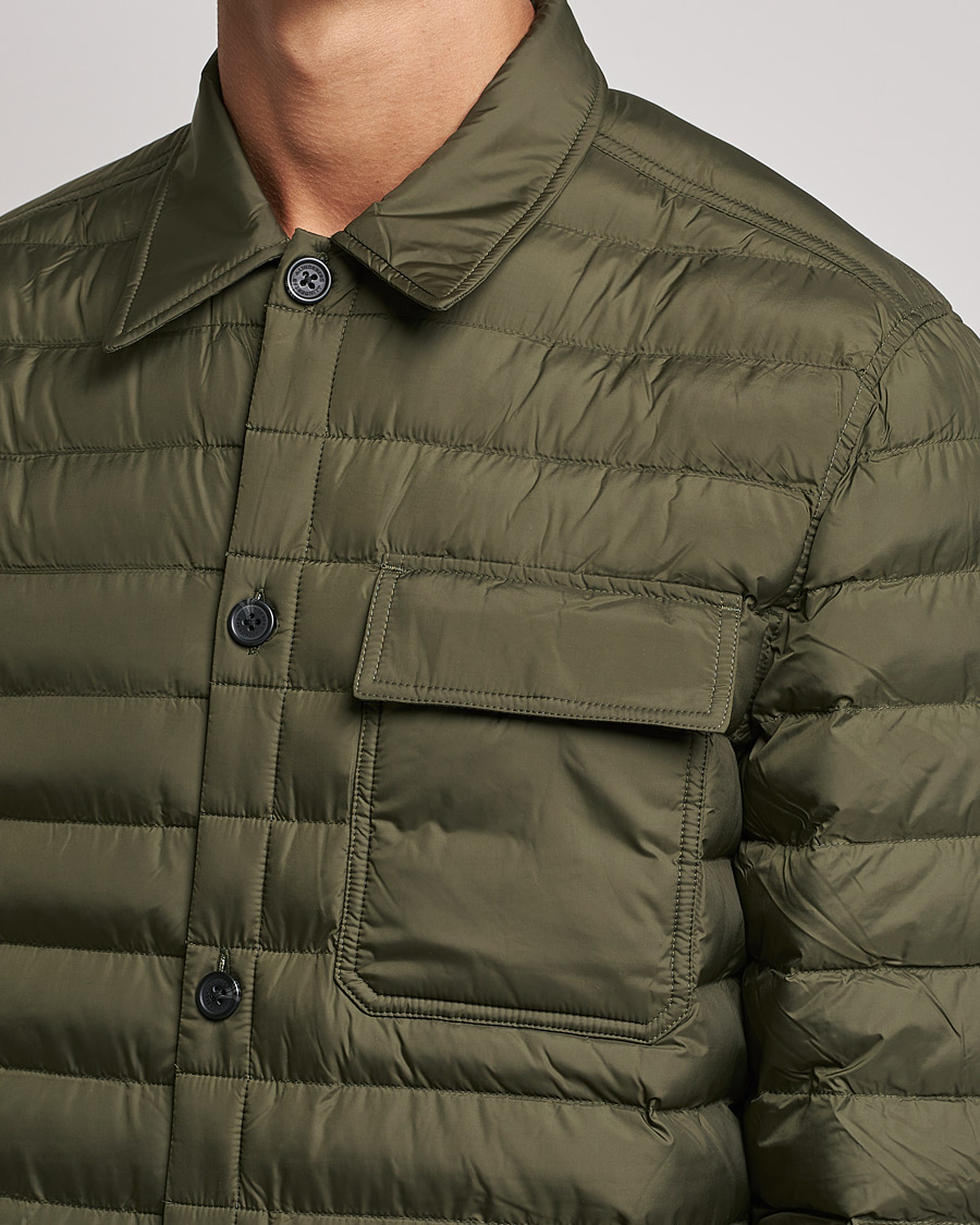 Herre | Skjorter | J.Lindeberg | Gorman Quilted Overshirt Forest Green
