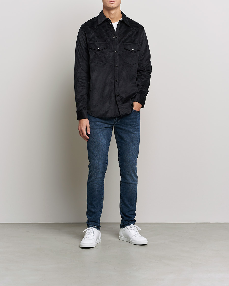 Herre | Skjorter | J.Lindeberg | Tarp Cord Western Overshirt Black