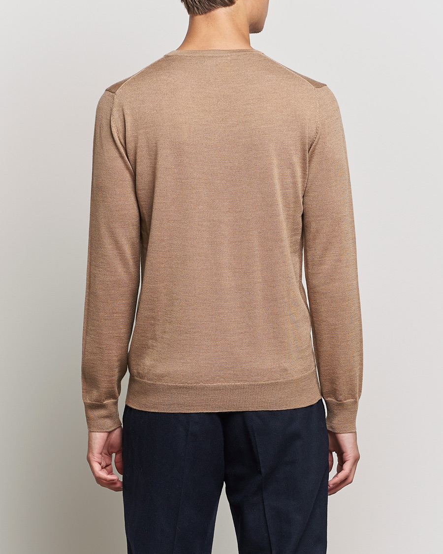 Herre | Gensere | J.Lindeberg | Lyle True Merino Crew Neck Pullover Tiger Brown