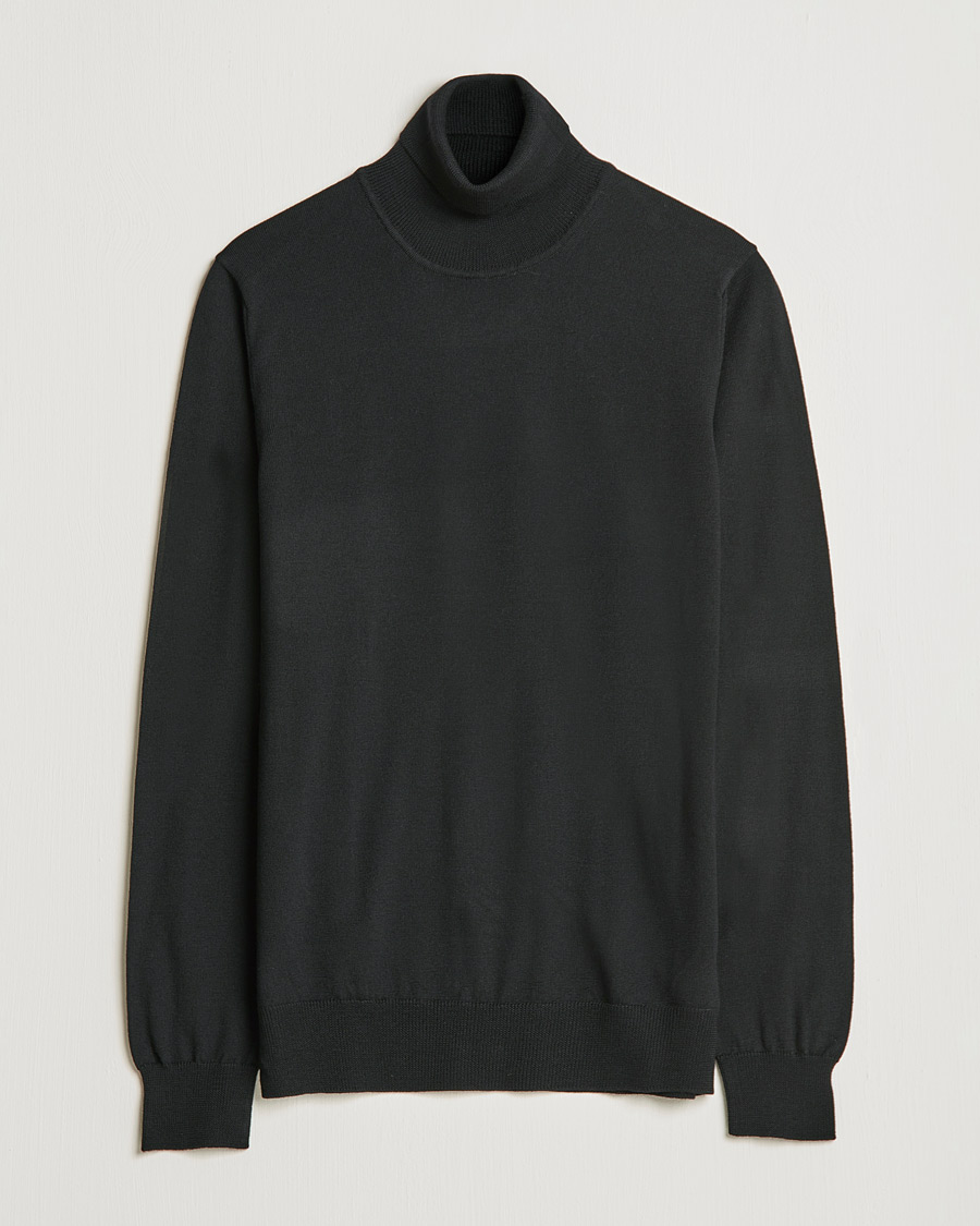 Herre | Gensere | J.Lindeberg | Lyd True Merino Polo Black