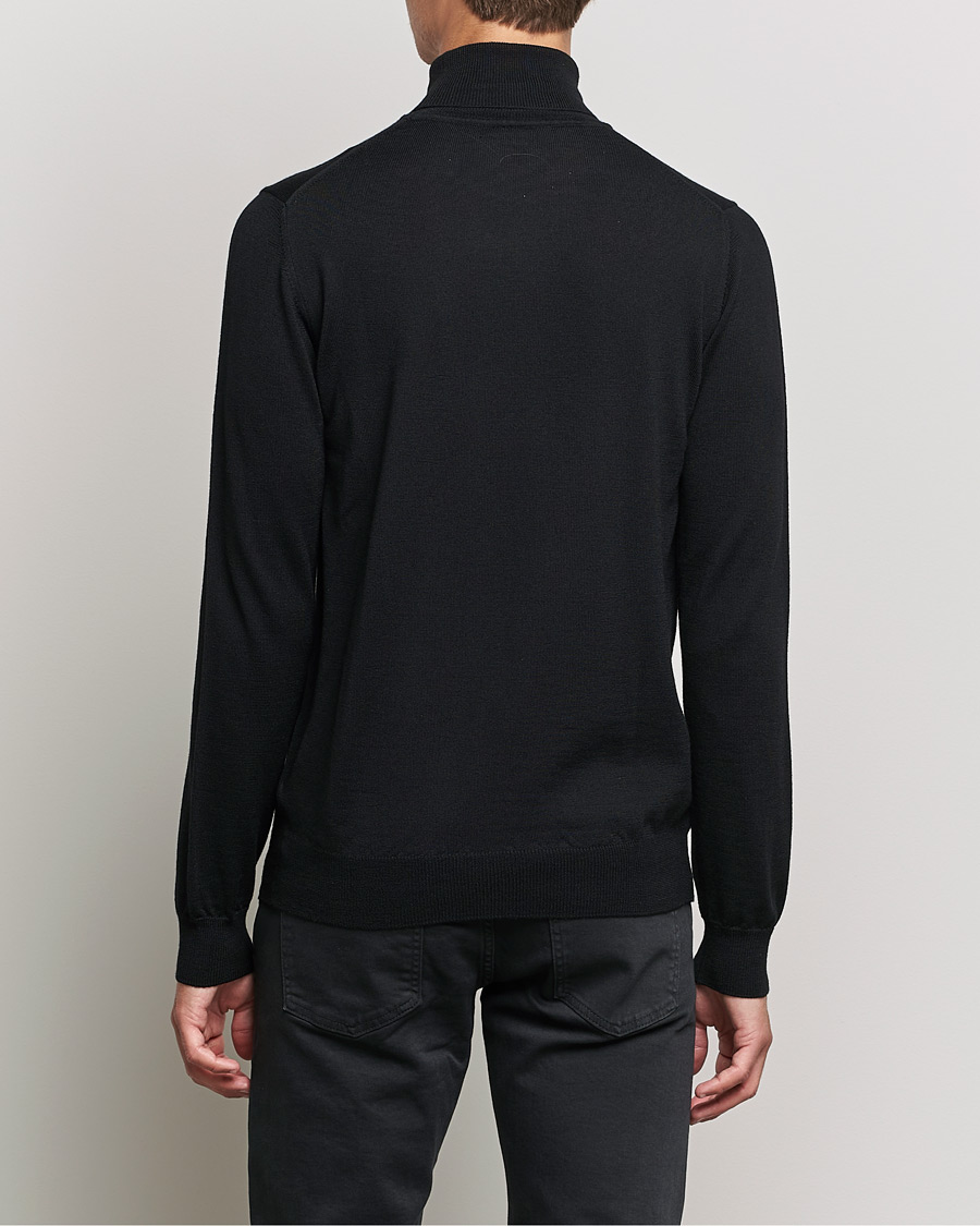 Herre | Gensere | J.Lindeberg | Lyd True Merino Polo Black
