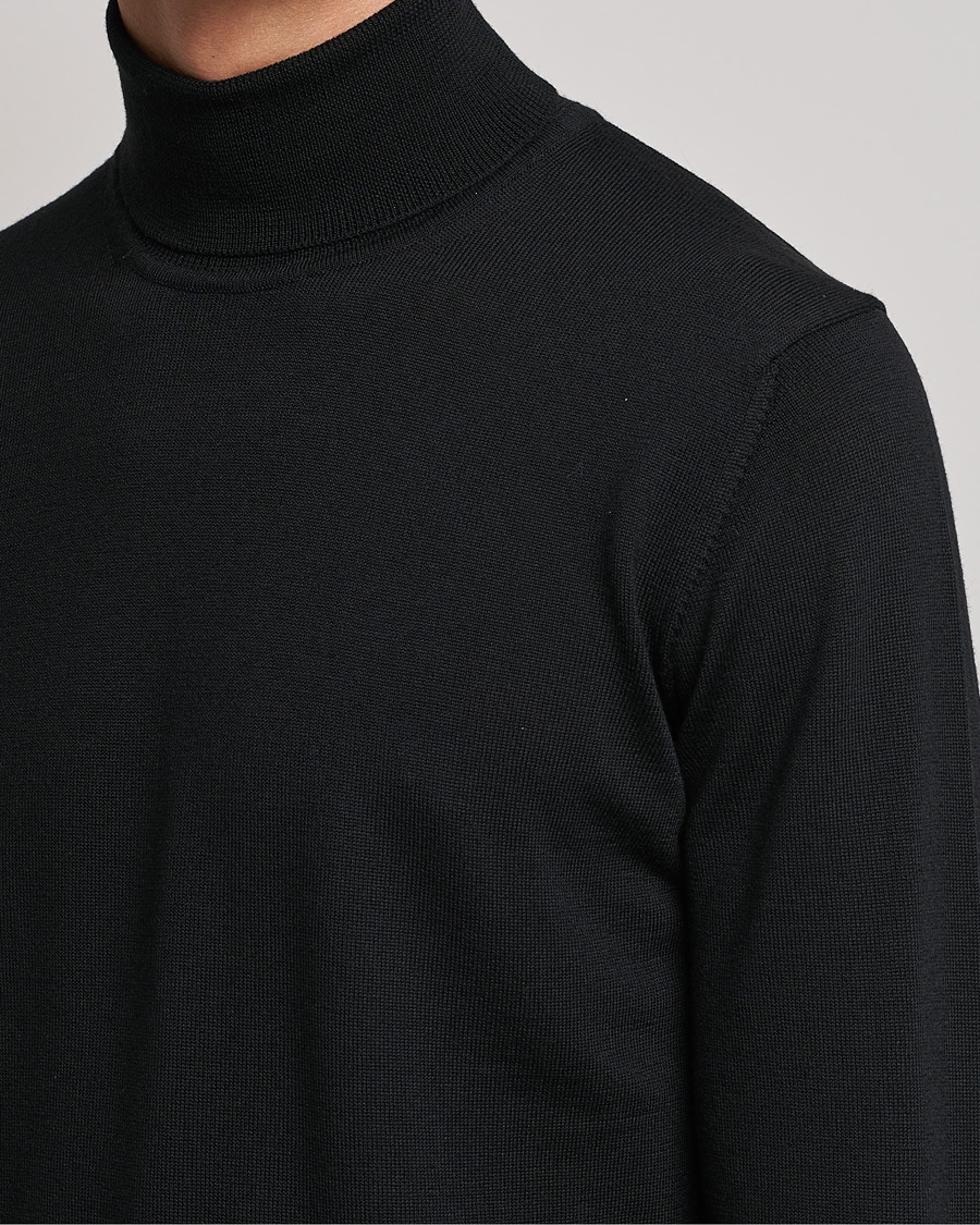 Herre | Gensere | J.Lindeberg | Lyd True Merino Polo Black