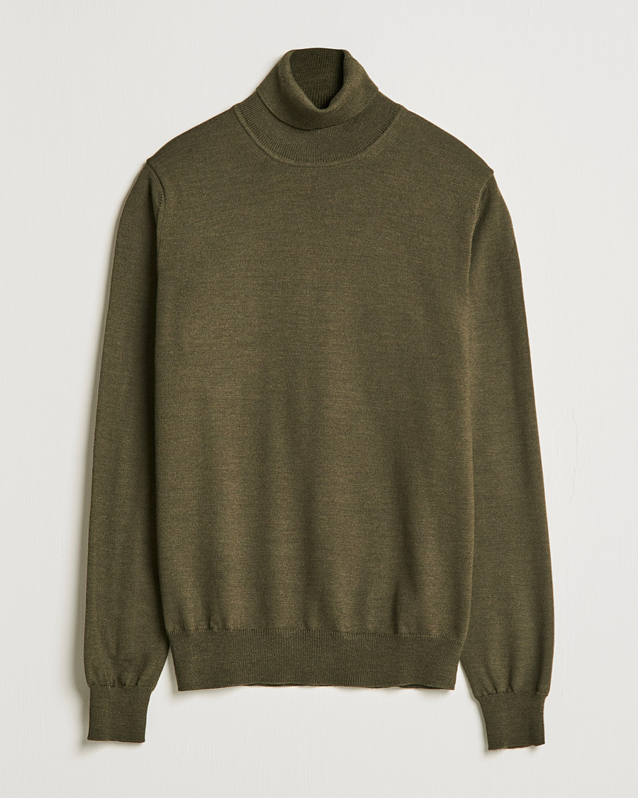 Herre | Gensere | J.Lindeberg | Lyd True Merino Polo Forest Green