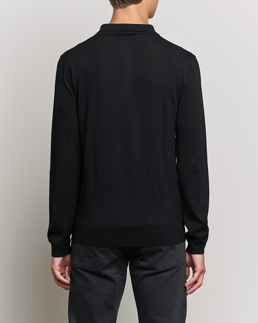 Herre | Gensere | J.Lindeberg | Noel True Merino Poloshirt Black
