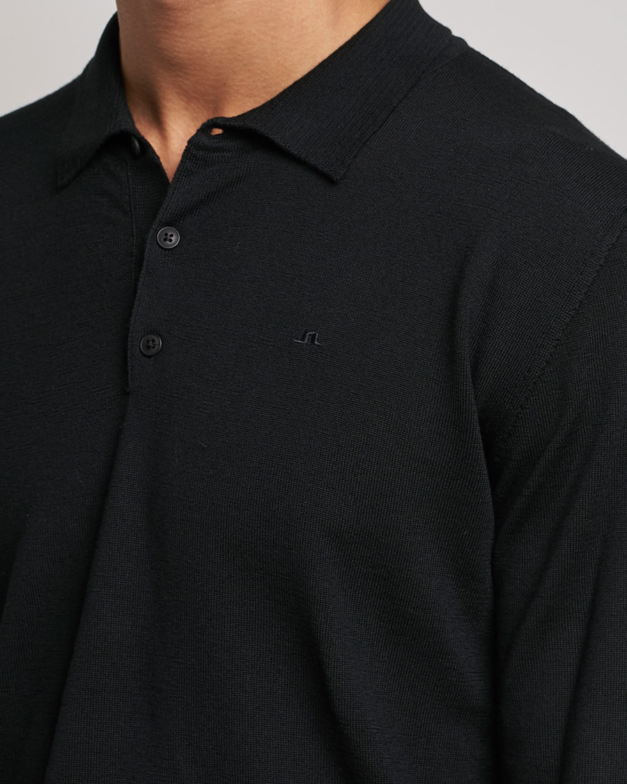 Herre | Gensere | J.Lindeberg | Noel True Merino Poloshirt Black