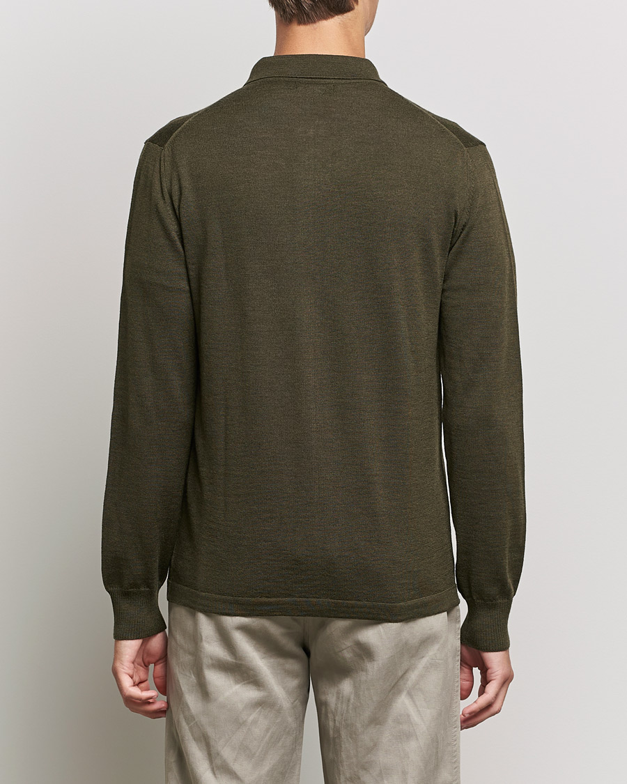 Herre | Gensere | J.Lindeberg | Nyle True Merino Zip Cardigan Forest Green