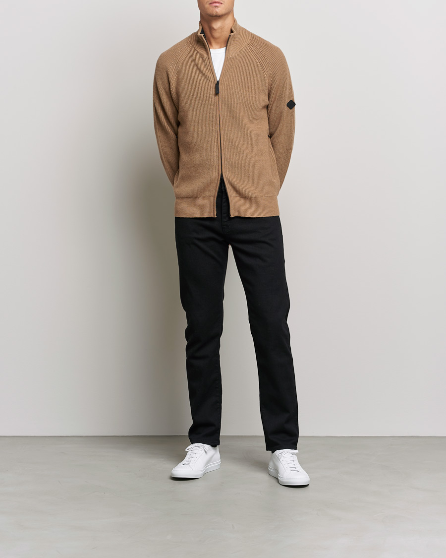 Herre | Gensere | J.Lindeberg | Kyler Wool Blend Zip Tiger Brown