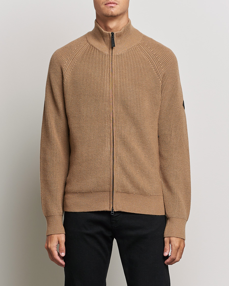 Herre | Gensere | J.Lindeberg | Kyler Wool Blend Zip Tiger Brown