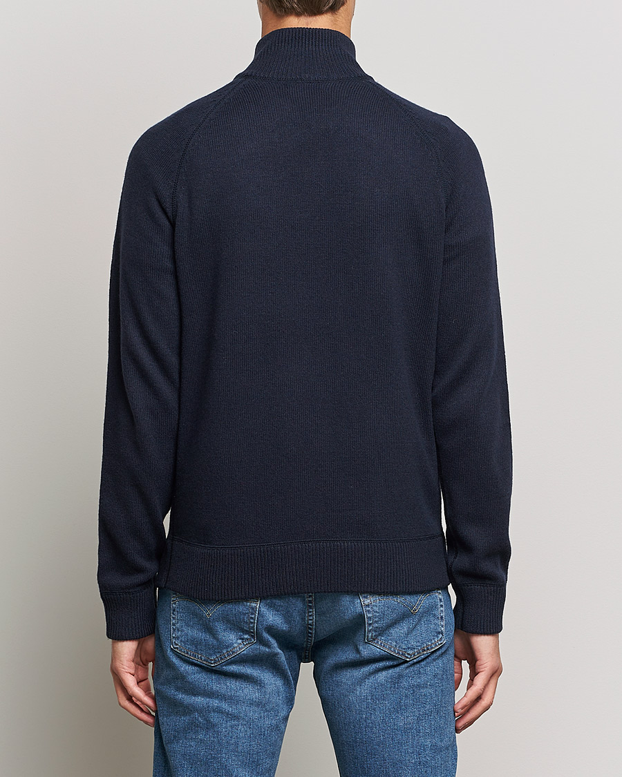 Herre | Gensere | J.Lindeberg | Collin Cashmere/Wool Knitted Half Zip Navy