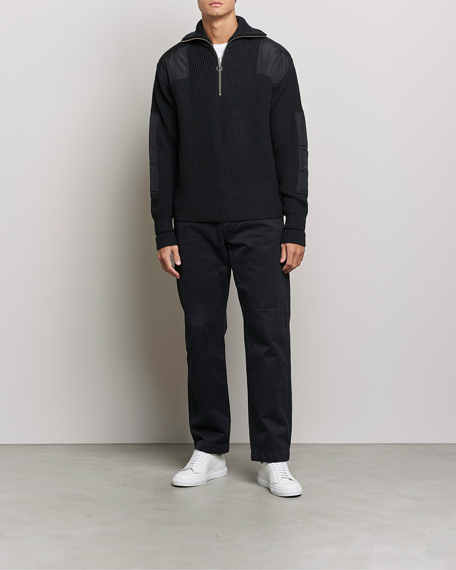 Herre | Gensere | J.Lindeberg | Ethan Chunky Half Zip Black