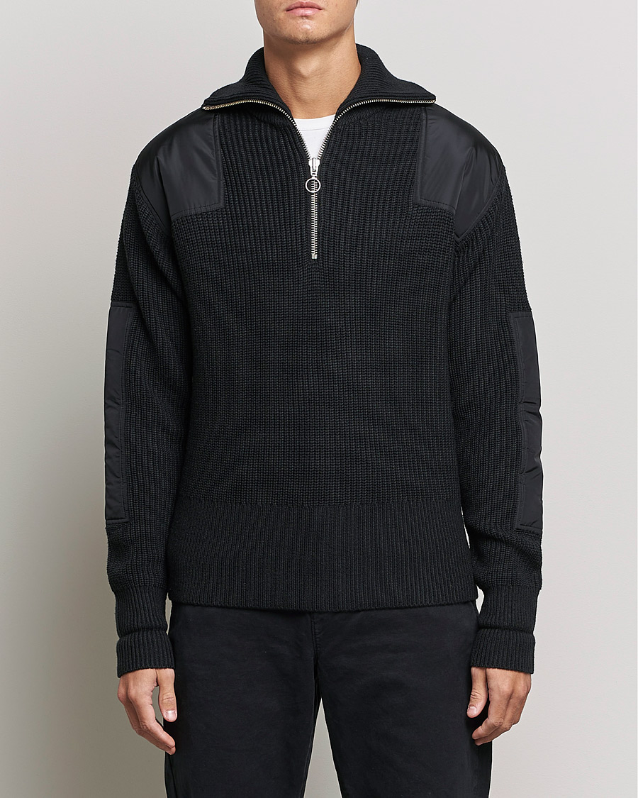Herre | Gensere | J.Lindeberg | Ethan Chunky Half Zip Black