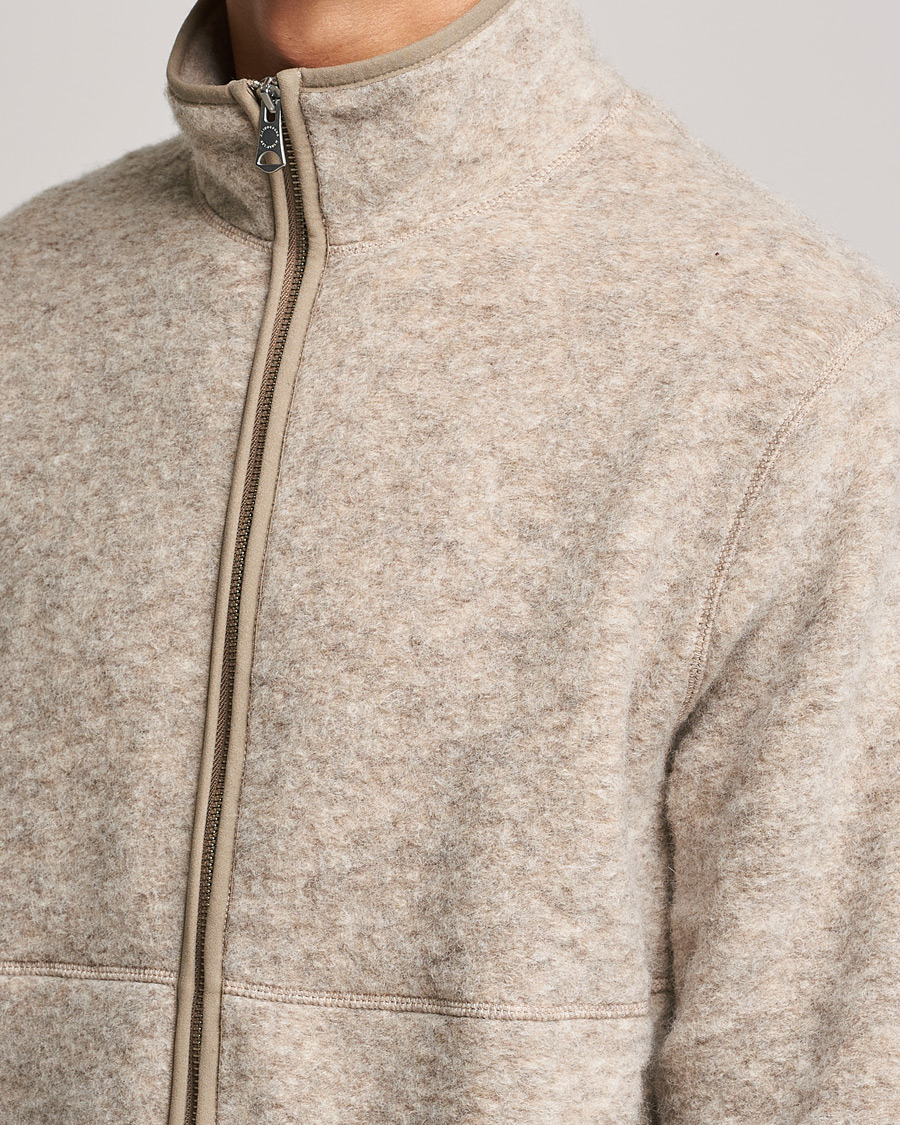 Herre | Gensere | J.Lindeberg | Dustin Wool Fleece Jacket Tiger Brown