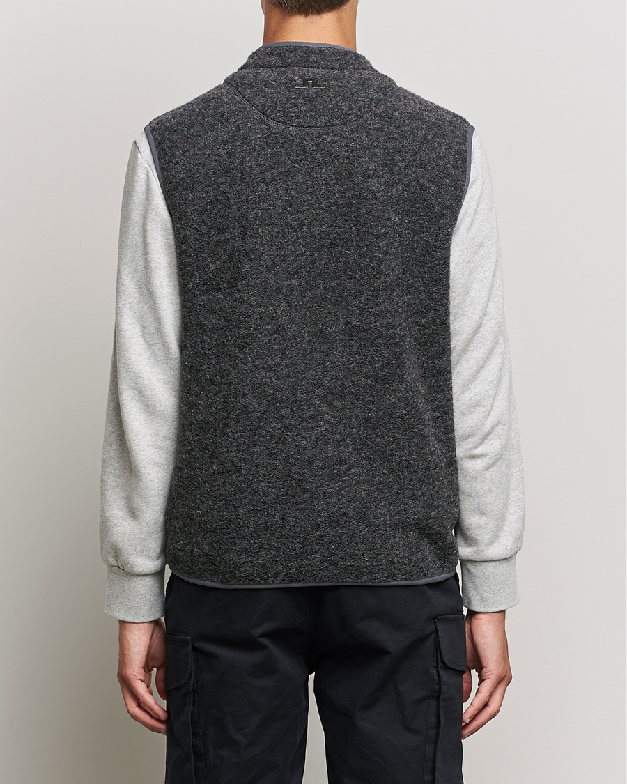 Herre | Gensere | J.Lindeberg | Duncan Wool Fleece Vest Grey Melange