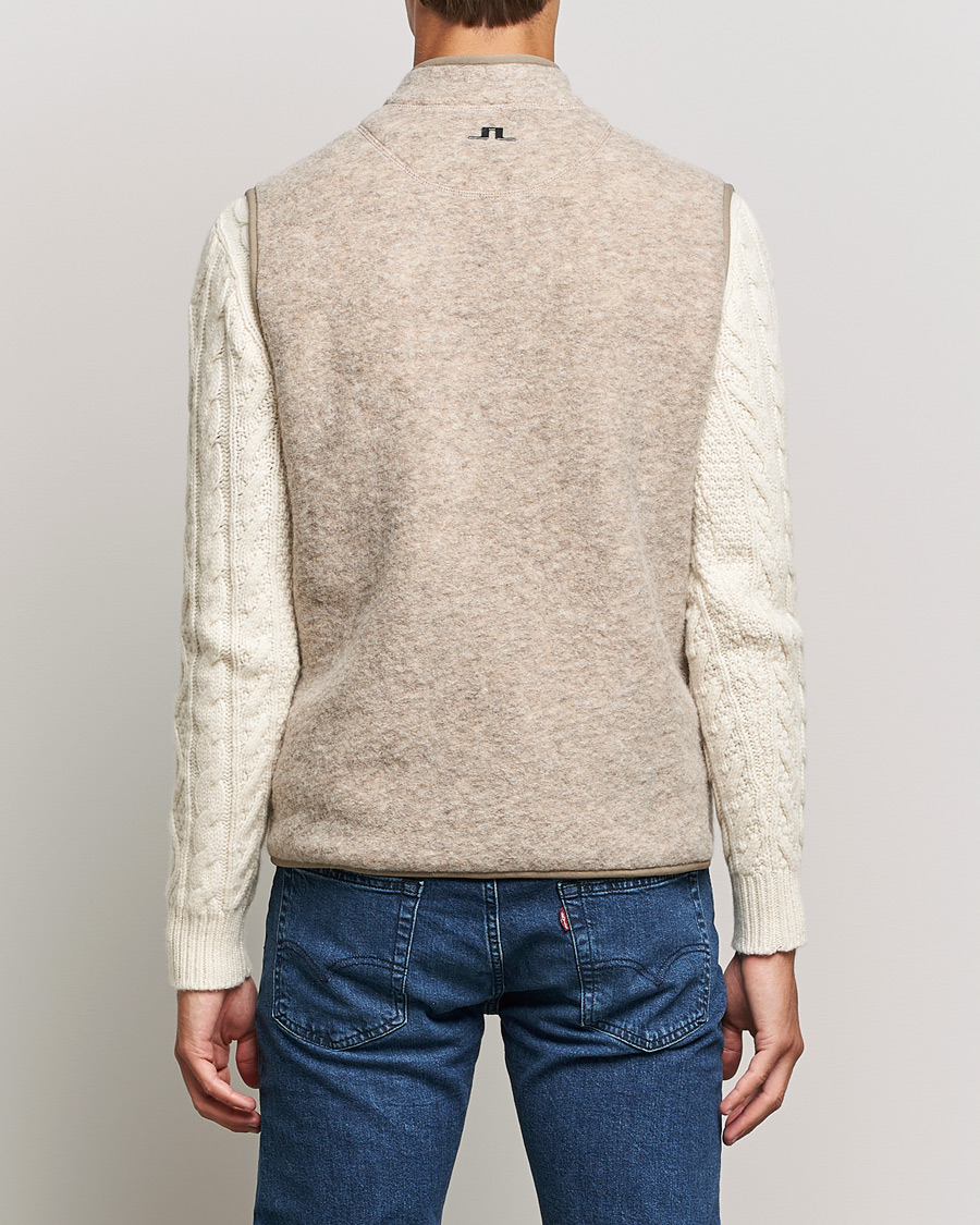 Herre | Gensere | J.Lindeberg | Duncan Wool Fleece Vest Tiger Brown
