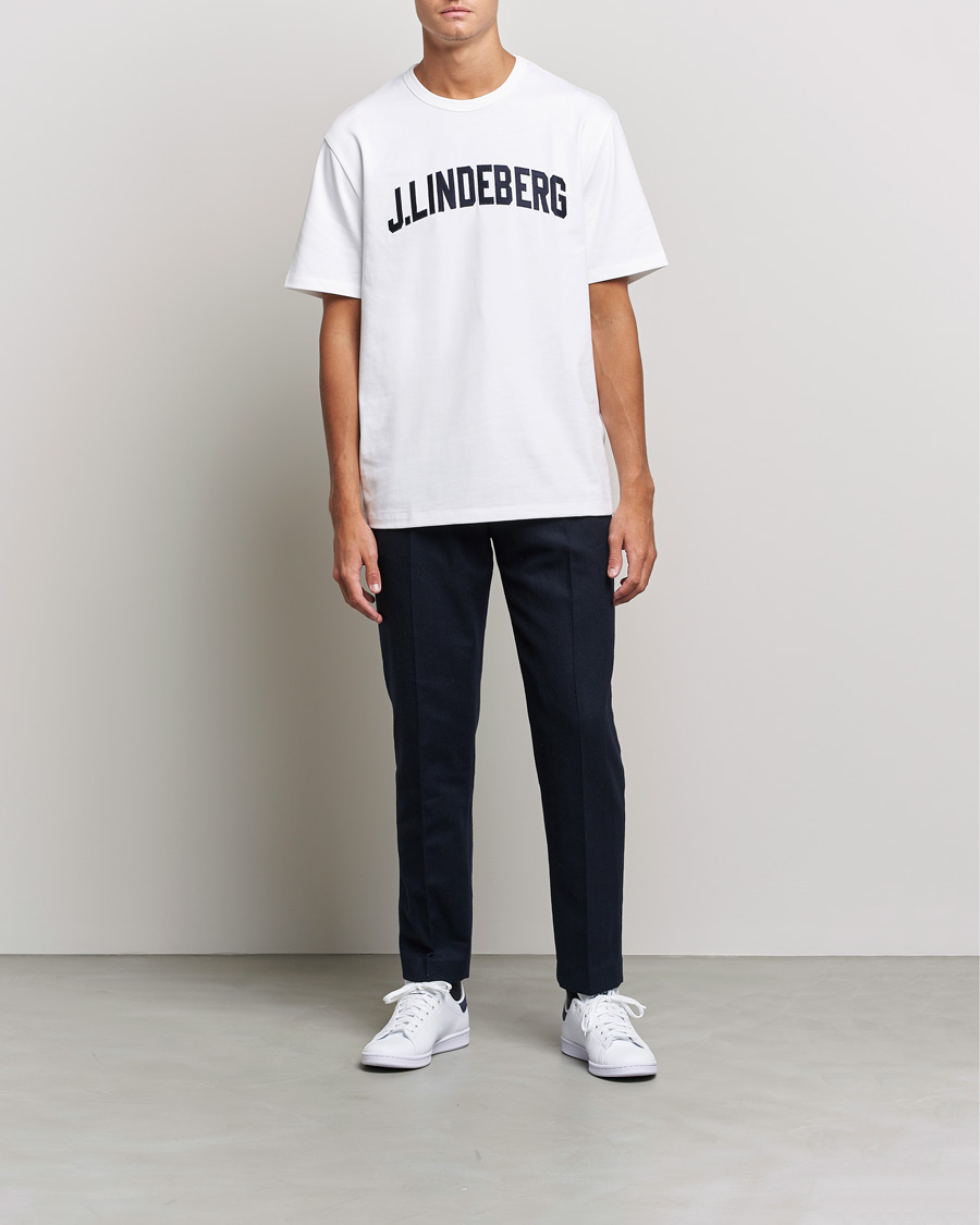 Herre | T-Shirts | J.Lindeberg | Camilo Logo T-Shirt White