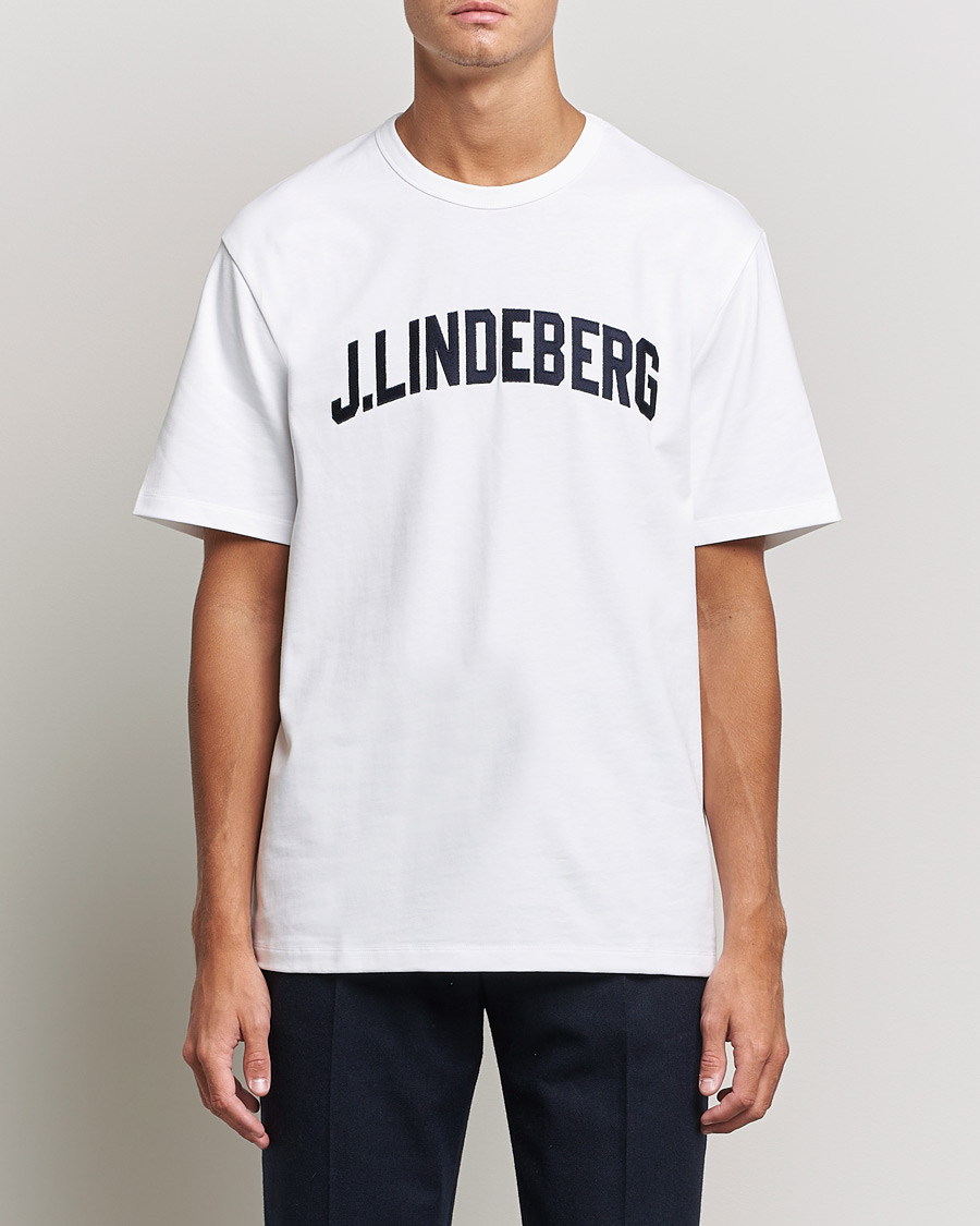 Herre | T-Shirts | J.Lindeberg | Camilo Logo T-Shirt White