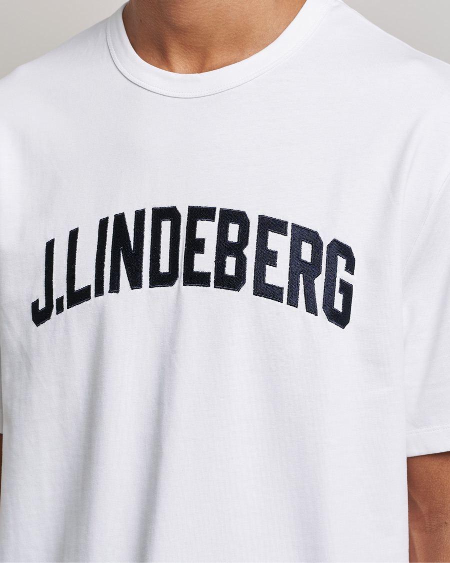 Herre | T-Shirts | J.Lindeberg | Camilo Logo T-Shirt White
