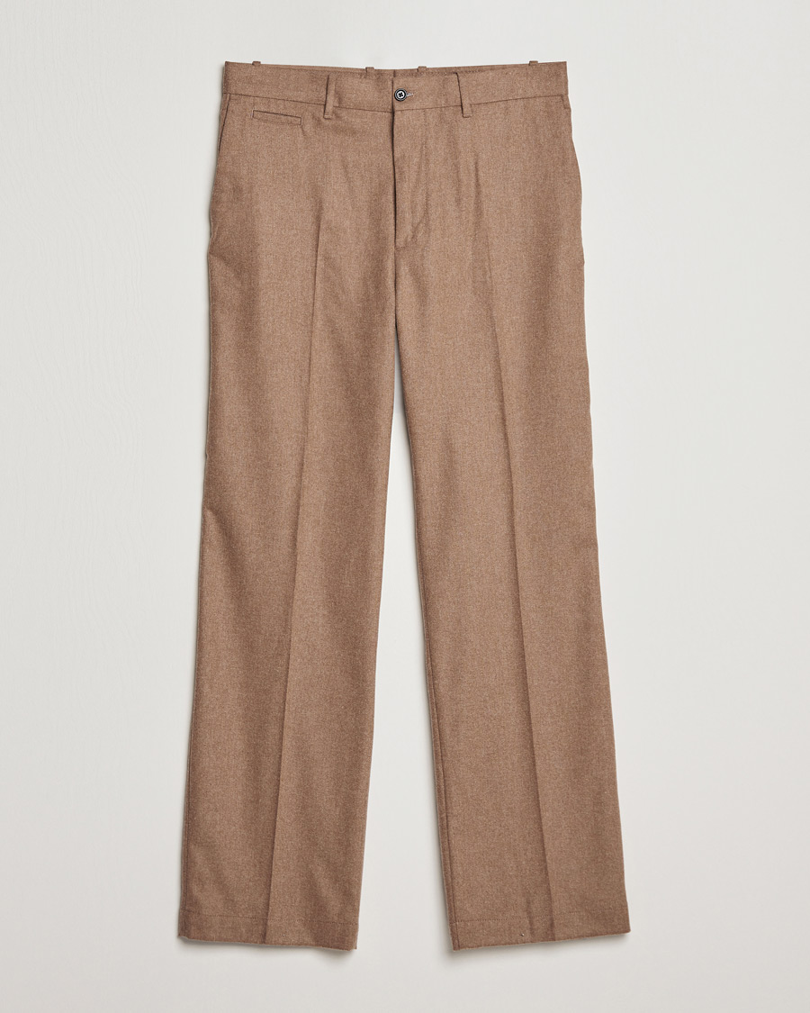 Herre | Bukser | J.Lindeberg | Haij Clean Flannel Trousers Tiger Brown