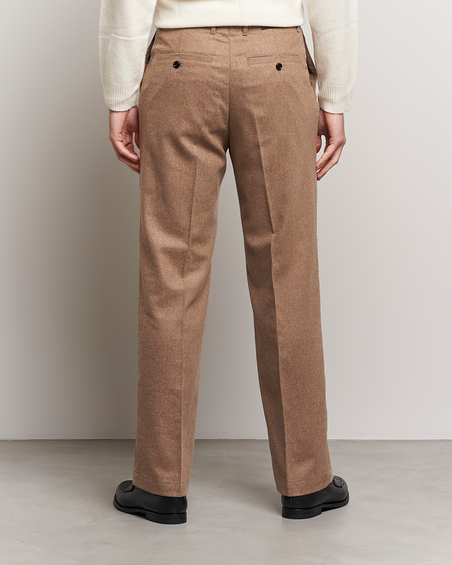 Herre | Bukser | J.Lindeberg | Haij Clean Flannel Trousers Tiger Brown