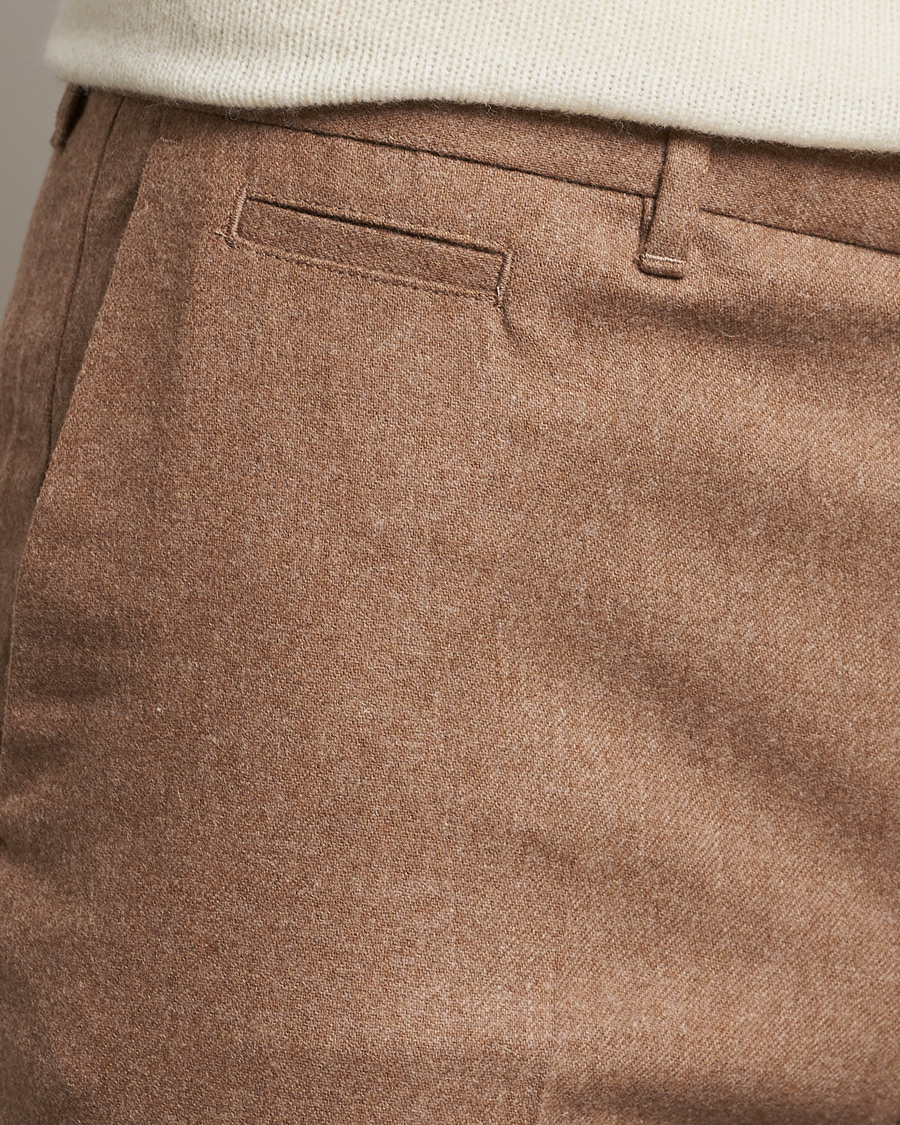 Herre | Bukser | J.Lindeberg | Haij Clean Flannel Trousers Tiger Brown