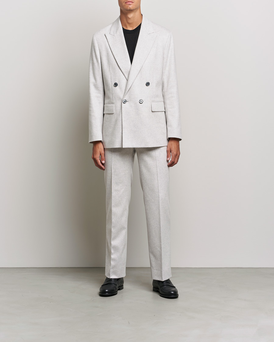 Herre | Dressjakker | J.Lindeberg | David Carded Wool Flannel DB Blazer Micro Chip