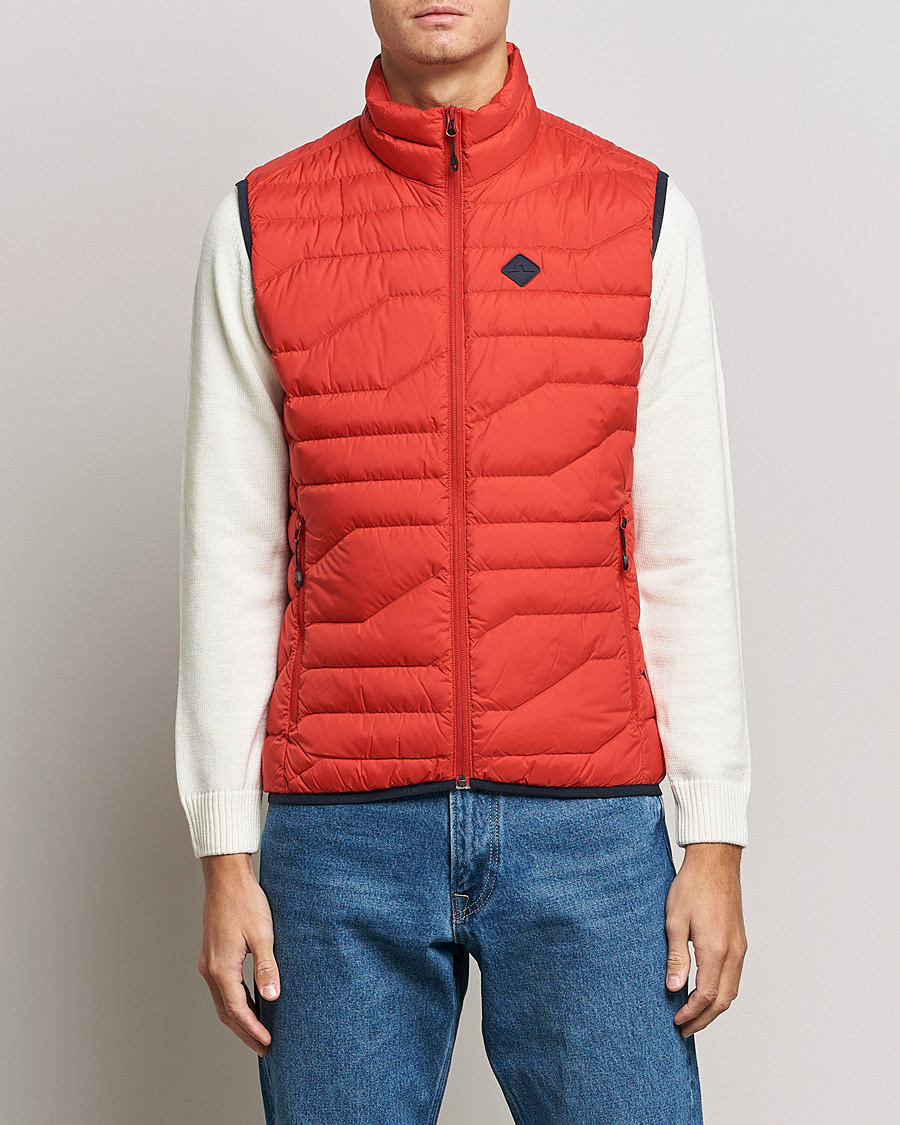 Herre | Jakker | J.Lindeberg | Cliff Light Down Vest Barbados Cherry