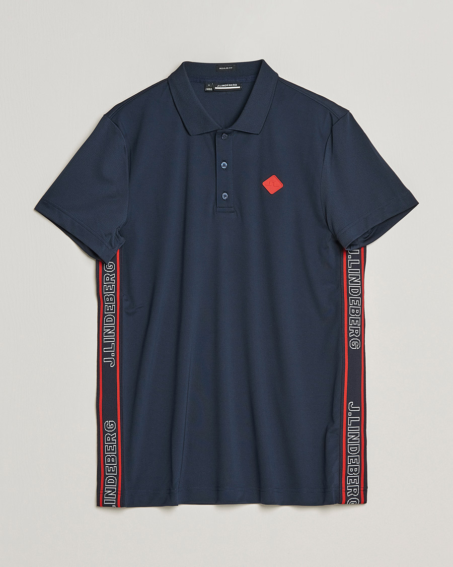 Herre | Pikéer | J.Lindeberg | Diamond Regular Fit Polo Navy